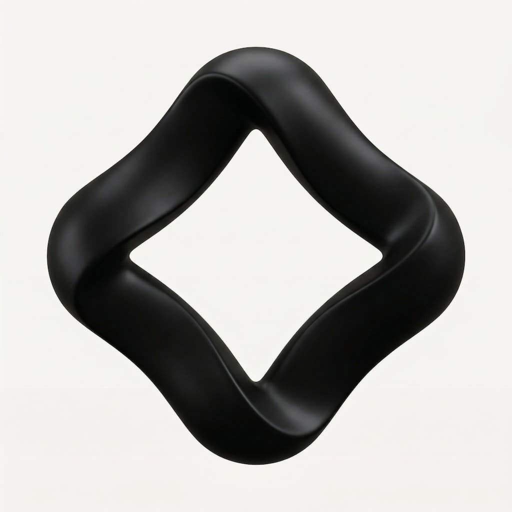 Darwin Ads logo — a soft black ribbon folded into a quatrefoil shape on a cream background.
